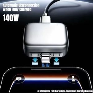 New Auto-Disconnect Charging Adapter Intelligence Full Charge 140W Fast Charge Safety Separator Automatically for Type-C Devices