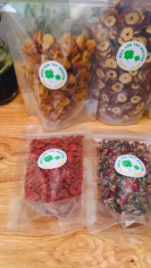 Combo Lục Vị Trà Thảo Mộc(200gr Táo Lát+100gr Đông Trùng+100gr Kỉ Tử+100gr Long Nhãn+ 50gr Hoa HồngCúc)