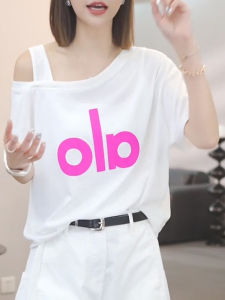 Shalldoer | เสื้อยืดแขนสั้นผู้หญิงฤดูร้อนปี 2025 ทรงหลวม ผ้าบางระบายอากาศได้ดี คอกลม ลายตัวอักษร แฟชั่นลำลอง