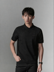 Summer New Business Casual Short Sleeve Silk Polo Shirt