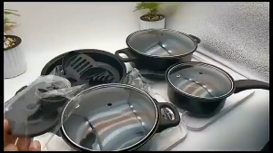 13pcs Non Stick Cookware Set Stainless Steel Pot Induction Cookware Set Kawali