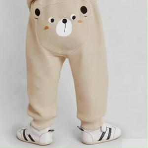 Thiết kế họa tiết 3D quần trẻ em quần dài cho bé quần đũi mông to thắt lưng cao mềm mại thoải mái an toàn sức khỏe.