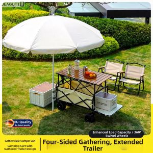 jeagutt | Sun Protection Night Market Vendor Multi-Functional Folding Cart