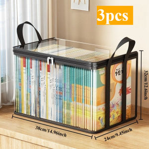Transparent Storage Boxes with Flip-Top Lid -Large Rectangular Organizer Bins for BooksClothesOffice-Durable Plastic Organizer