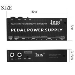 IRIN | IRIN PW-2 Electric Guitar Pedal Power Supply Guitar Effect Pedal Power Supply 10 Isolated Output Anti-interference 9V Output