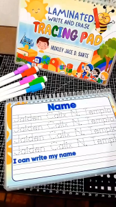 Reusable Laminated Writing and Erase Tracing Pad for Kids - FREE PEN