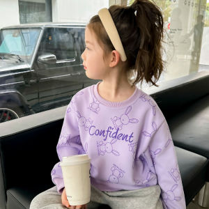 Spring Autumn Childrens Sweatshirt Girls Casual Fashionable Kids Clothes Baby Casual Match All Spring Trending Top for Girls