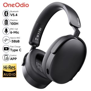 Oneodio SuperEQ A200 ANC Wireless Bluetooth 5.4 Headphones Active Noise Canceling Over Ear Headset With ENC Mic Hi-Res Audio APP