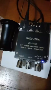 ZK-1002T 100Wx2 Bluetooth 5.0 ปรับเสียงเบสู่ซับวูฟเฟอร์เครื่องขยายเสียงช่องเสียงกำลังสูงสเตอริโอเบสเครื่องขยายเสียง