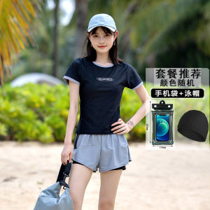 ชุดว่ายน้ำสองชิ้นสำหรับเด็กผู้หญิง 2025 ใหม่ สง่างาม กระชับสัดส่วน ปกปิดหน้าท้อง ไปโรงเรียน อบไหปลาร้า ชุดว่ายน้ำสำหรับเด็กมัธยมต้น