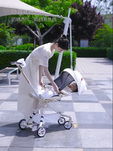 Mythbaby รถเข็นเด็ก รถเข็นเด็กพกพา รถเข็นเด็กพับได้ ปรับเอนได้ (นั่ง/เอน/นอน) พับได้ 4ล้อ เข็นได้ 2ทาง