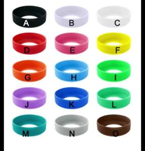 1PC Silicone 8CM Heat Insulated Cup Sleeve Stripes Non Slip Wraps For Mugs Ceramic Glass Water Bottle Thermostability Odorless