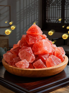 Natural Himalayan Rose Pink Salt Lamp Container Large Grains