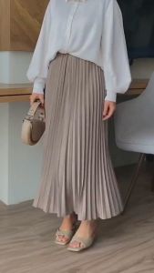 ROK PLISKET WANITA TALI LONCENG KOSHIBO CRAPE PREMIUM TEBAL FLOWY ROK PAYUNG TIDAK NERAWANG