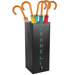 Umbrella Storage Bucket Metal Umbrella Holder Multipurpose Classroom Storage Wrought Iron Rain Rack Entryway Home Hotel