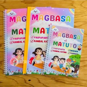 Magbasa At Matuto With PVC Cover | Filipino ABCs to Zs: A Comprehensive Reading Adventure Book for Kids Abakada Pagpapantig Kambal Kambal Katinig Pagsasanay sa Pagbasa for Kinder Grade 1 Toddler