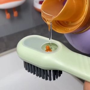 TUKUO Sikat Sepatu Multifungsi 2 In 1 – Sikat Pembersih Dengan Tempat Sabun Sikat Pembersih Pakaian Sepatu Sandal Serbaguna Lengkap Dispenser Sabun Alat Pembersih Multifungsi