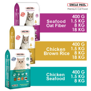 Hạt Cho Mèo Mọi Lứa Tuổi Uncle Paul Premium 8kg / 18kg - Thức Ăn Khô Cao Cấp Bao Lớn Tiết Kiệm