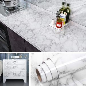 55CM Kitchen Stickers Home Decoration Waterproof and Moisture-proof Self-adhesive Stove Countertop Oil Fume Marble Wall Stickers