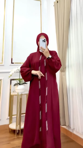 Sabyan Maxy Gamis Abaya Terbaru Elegan Mewah Bahan Crikle Airflow Premium Mix Payet Swarovski