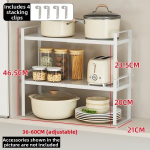 XUNHUAI | Kitchen Cabinet Organizer Shelf Space-saving Storage Rack Adjustable