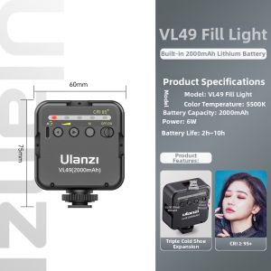 Ulanzi | Mini LED Soft Light Video and Photo Portable Lighting
