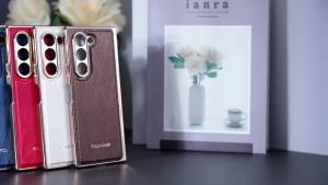 szhaiyu | Luxury Electplating Full Protection Phone Case For Samsung Galaxy Z Fold 8 7 6 5 4 3 With Front Glass Film Shockproof Back Cover