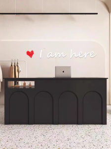 Corner Beauty Salon Shop Counter Small Commercial Baking Paint Bar Table Front Desk Modern Minimalist Design Customizable