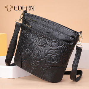 Edern กระเป๋าสะพายผู้หญิง หนังวัว สตรี กระเป๋าสะพายของผู้หญิงสาว