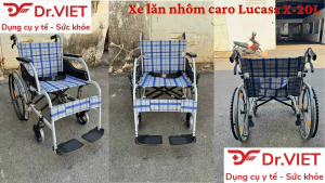 Xe lăn nhôm caro Lucass X-20L