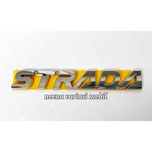 Logo Emblem Strada warna chrome