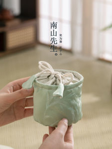 Thickened Zhang Jin Tea Cup Storage Bag Travel Bag Small Size Cloth Bag Zen Style Chinese Pattern Handmade Tea Set Accessories