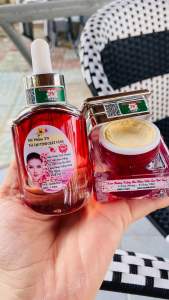 Combo tái tạo tinh chất vàng hồng sâm kem face phục hồi dịu da Skincare