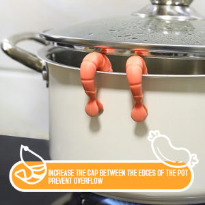 Creative and novel kitchen lid lifter anti spill silicone tools for cooking soup and Congee