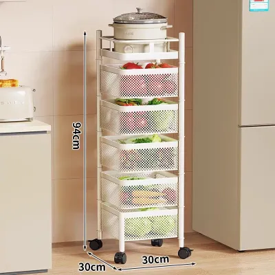 evesigar | Rotatable Multilayer Kitchen Cart for Snacks and Fruits Vegetables