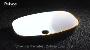 Rubine x sgPlumbMart QTRO 50 Countertop Ceramic Basin 500x390x145mm Toilet Bathroom Basin Table Top Basin