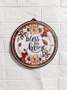 Hiasan dinding rohani  Bulat JUMBO  Bless this Home