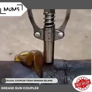INF Grease Gun Oil Coupler High Pressure / Kepala Adaptor Pistol Pompa Oli Gemuk Gomok Quick Release / Adapter Alat Jepit 2 Penjepit Nepel Semprotan Aplikasi Minyak Gemuk Stempet