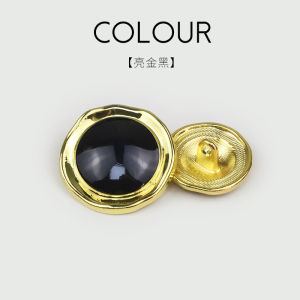 Nút Kim Loại Màu Đen Đơn Giản Nút Khâu Tay Cao Nút Áo Khoác Len Cỡ Lớn Kiểu Dáng Nhỏ Phong Cách Trang Trọng Chất Liệu Kim Loại