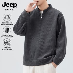 JEEP SPIRIT | Heavyweight Textured Zippered Hoodie Men