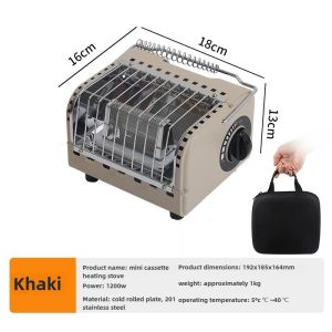 Portable Mini Camp Gas Cartridge Heater Butane Gas Indoor Smokeless Fire Stove Outdoor Hand Warmer for Camping