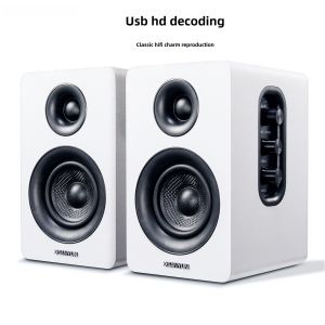 Desktop Desktop Computer Notebook Wooden Bookshelf High Fidelity Audio USB Sound Card Bluetooth Game Active Speaker