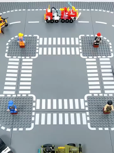 Papan Jalan Blok Road Block Baseboard Kid DIY Educational Building Toy Universal Street Scene Board