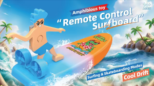 Leiao UT【🔥READY STOCK 🔥】Brue RC Surfboard 2.4G RC Remote Control Boat Amfibi Skateboard Balap Drift Ship Tahan Air Speedboat Mainan Model Kendaraan untuk Anak-anak