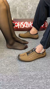 QINGSHUI Sepatu Pria Kasual Kerja - Sol Karet Anti Slip Tahan Lama Ringan Bernapas Nyaman Seharian