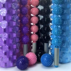 3 in 1 Massage Set Foam Roller Massage Stick Ball Muscle Relaxation Thin Leg Roller Exercise Pilates Yoga Gym Fitness