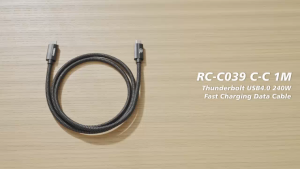 REMAX RC-C039 USB-C TO TYPE-C LADON SERIES 240W USB4.0 8K 40Gbs FAST CHARGING DATA CABLE