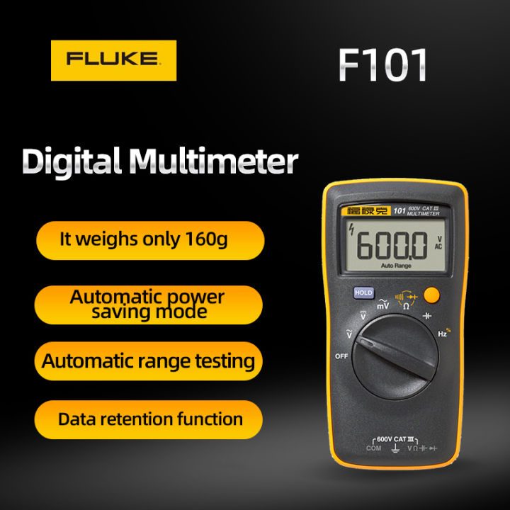 【100 Genuine】Fluke 101 Mini Digital Multimeter Auto Range for AC/DC