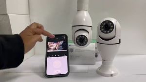 E27 กล้องวงจรปิด wifi กล้องหลอดไฟ หลอดไฟ Wifi กล้อง HD อินฟราเรด Night Vision 2 Way Talk Baby Monitor 360° rotation ติดตามอัตโนมัต ถ่ายได้ยิงชัดเจน กล้องวงจรปิด