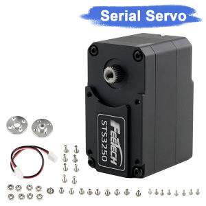 50kg Dual-Axis Serial Port Servo 12V 360 Degree Continuous Rotation All-Metal Hollow Cup Servos STS3250-C002